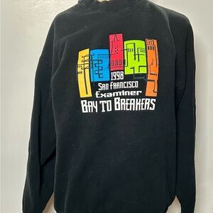 Nordstrom 1998 Bay to Breakers Examiner Black Graphic Men's Sweater